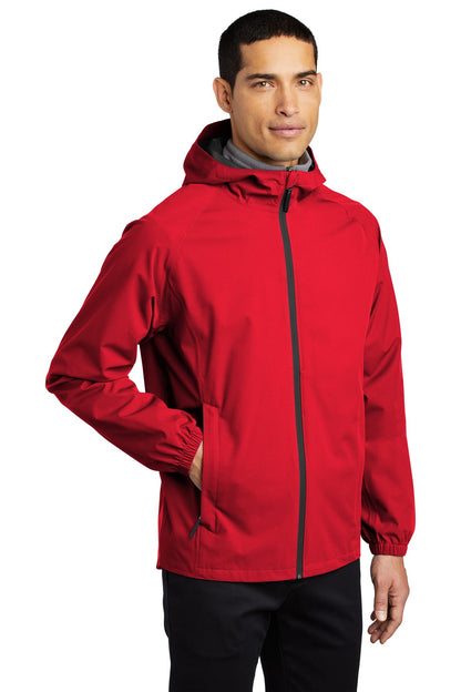 Deep Red Port Authority Essential Rain Jacket J407 plain