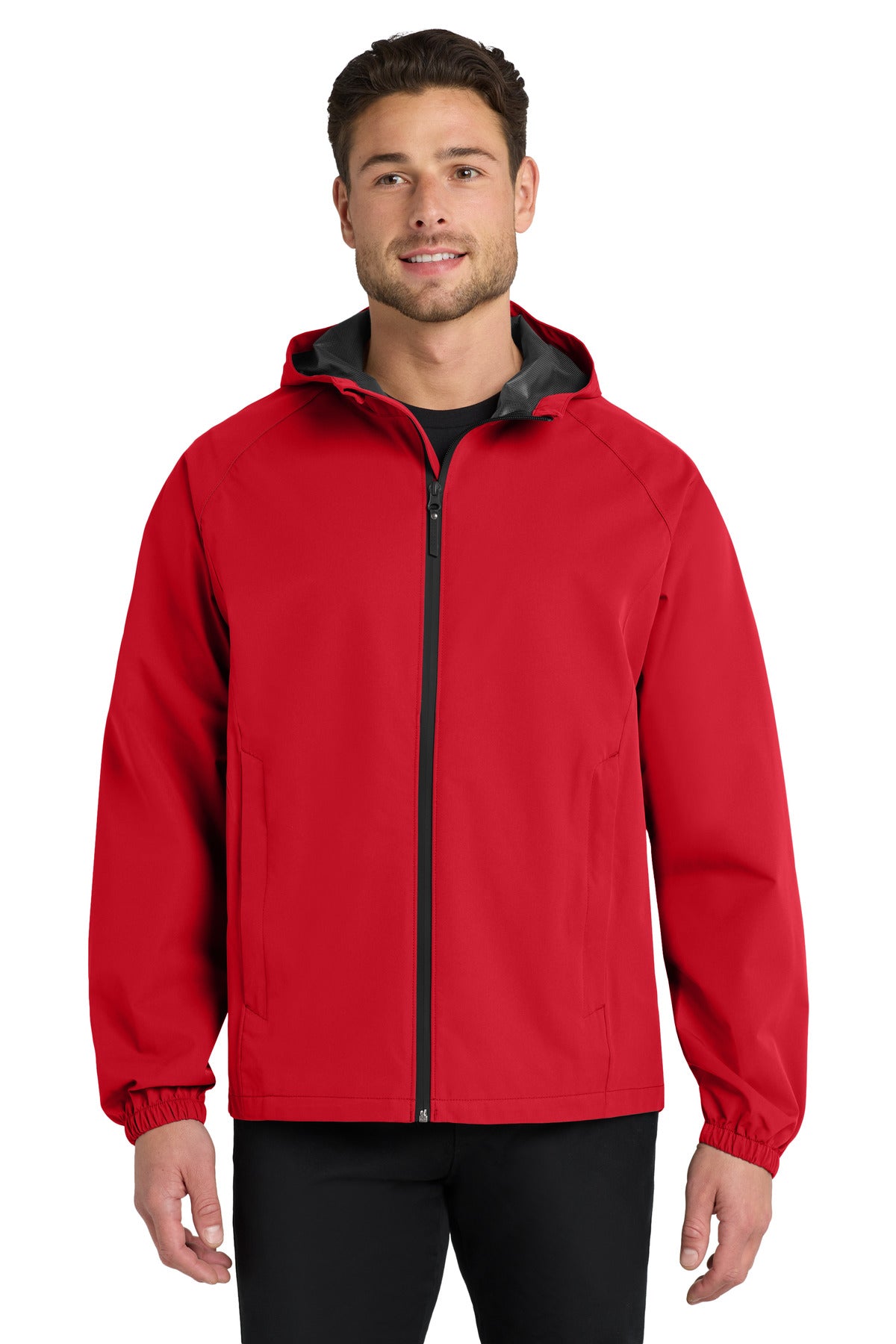 Deep Red Port Authority Essential Rain Jacket J407 plain