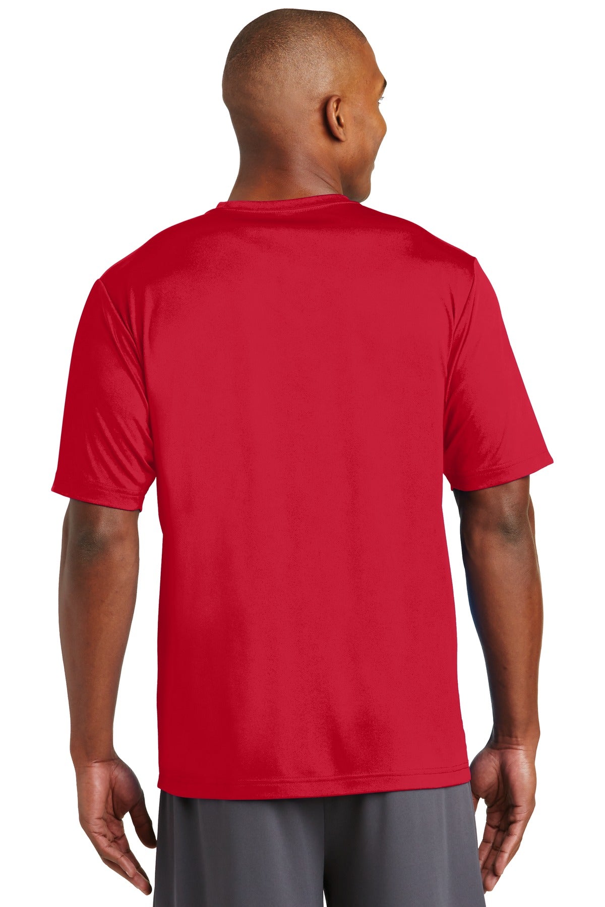 Deep Red Sport-Tek PosiCharge Tough Tee . ST320 plain