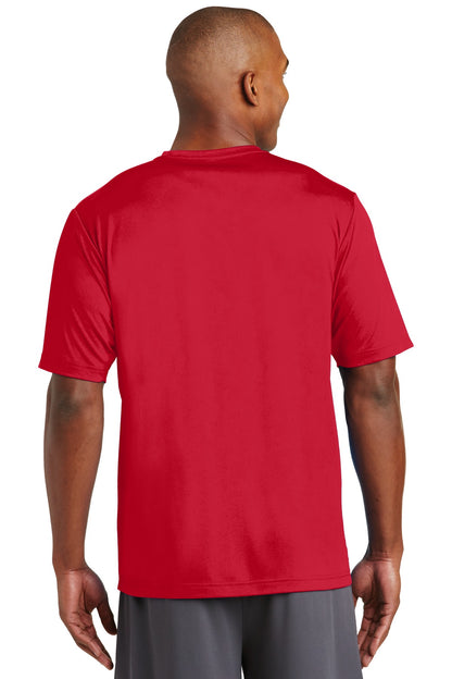 Deep Red Sport-Tek PosiCharge Tough Tee . ST320 plain