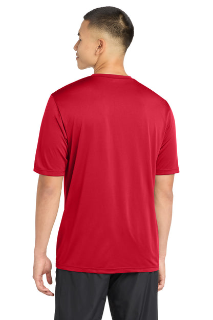 Deep Red Sport-Tek PosiCharge Tough Tee . ST320 plain