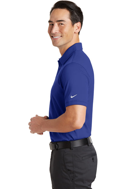 Deep Royal Blu Nike Dri-FIT Solid Icon Pique Modern Fit Polo. 746099 plain