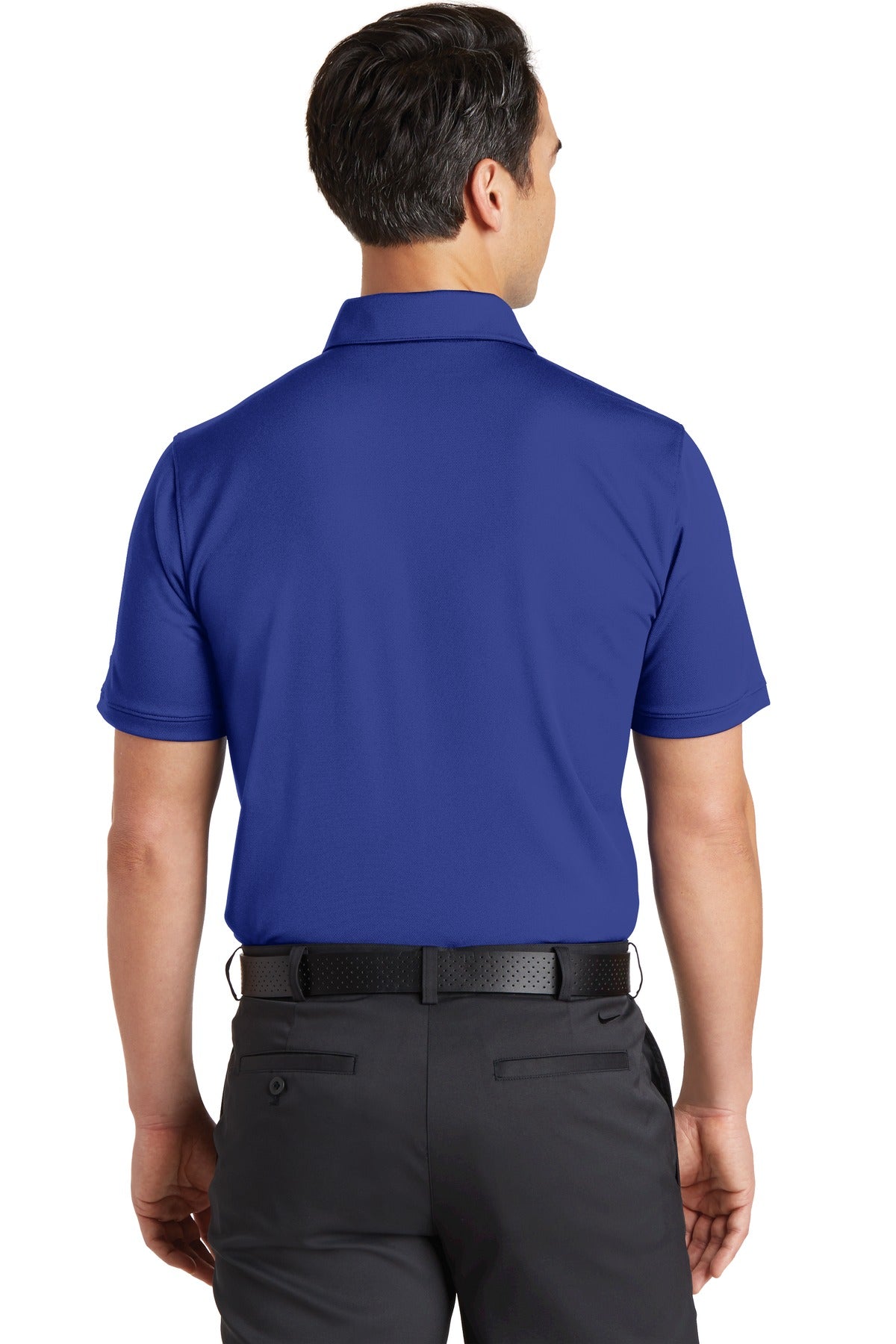 Deep Royal Blu Nike Dri-FIT Solid Icon Pique Modern Fit Polo. 746099 plain