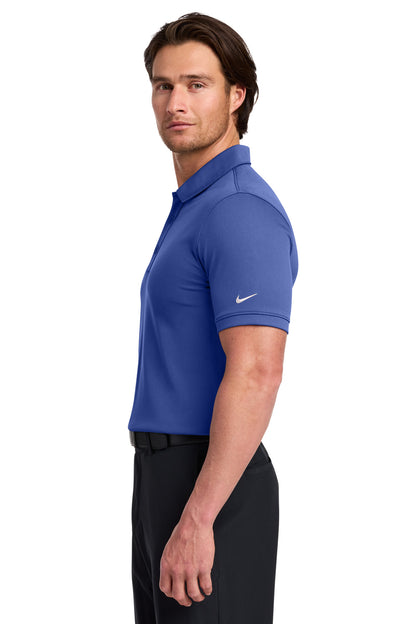 Deep Royal Blu Nike Dri-FIT Solid Icon Pique Modern Fit Polo. 746099 plain