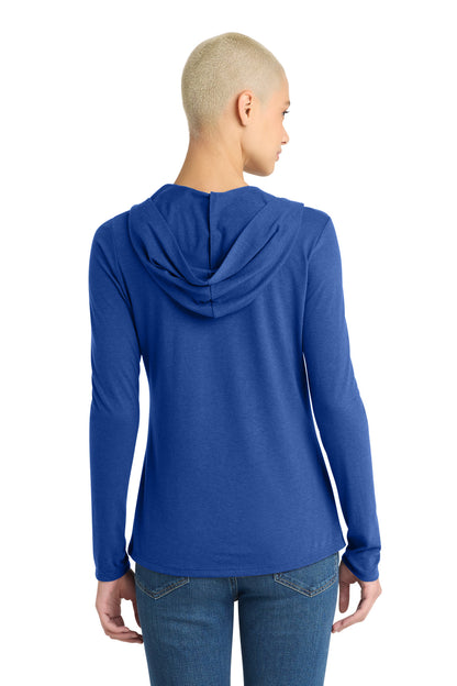 Deep Royal District Women's Perfect Tri Long Sleeve Hoodie. DM139L plain
