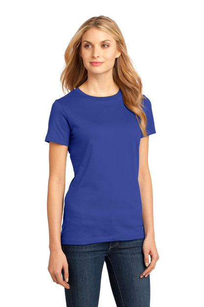 Deep Royal District Women's Perfect Weight Tee. DM104L plain