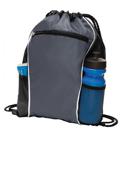 Deep Smoke Port Authority Fast Break Cinch Pack. BG613 plain
