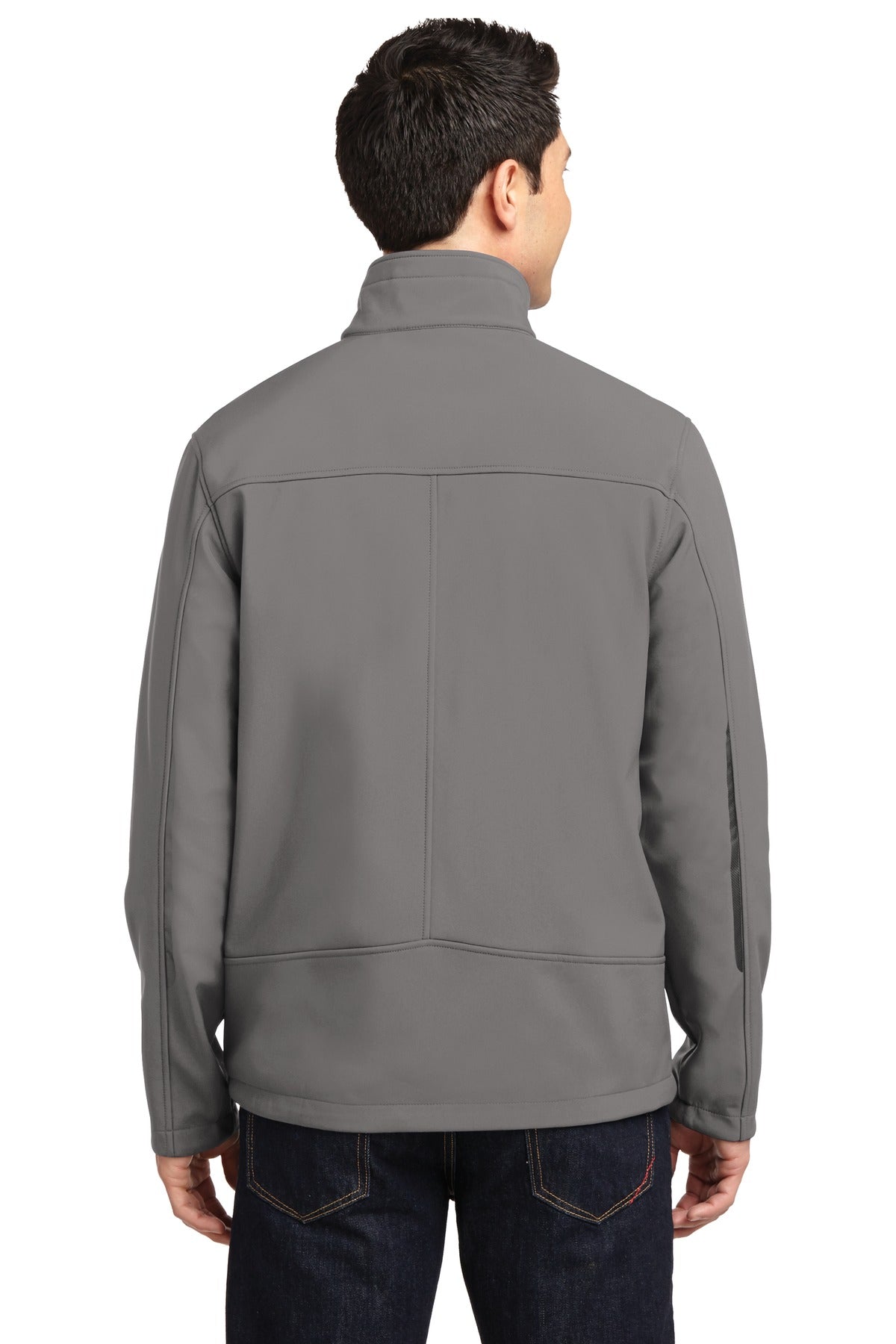 Deep Smoke Port Authority Welded Soft Shell Jacket. J324 plain