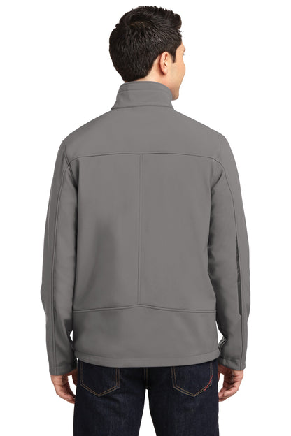 Deep Smoke Port Authority Welded Soft Shell Jacket. J324 plain