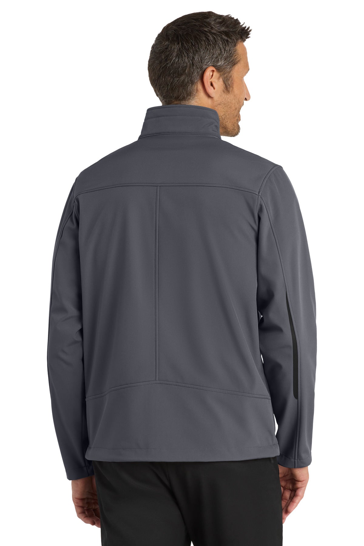 Deep Smoke Port Authority Welded Soft Shell Jacket. J324 plain