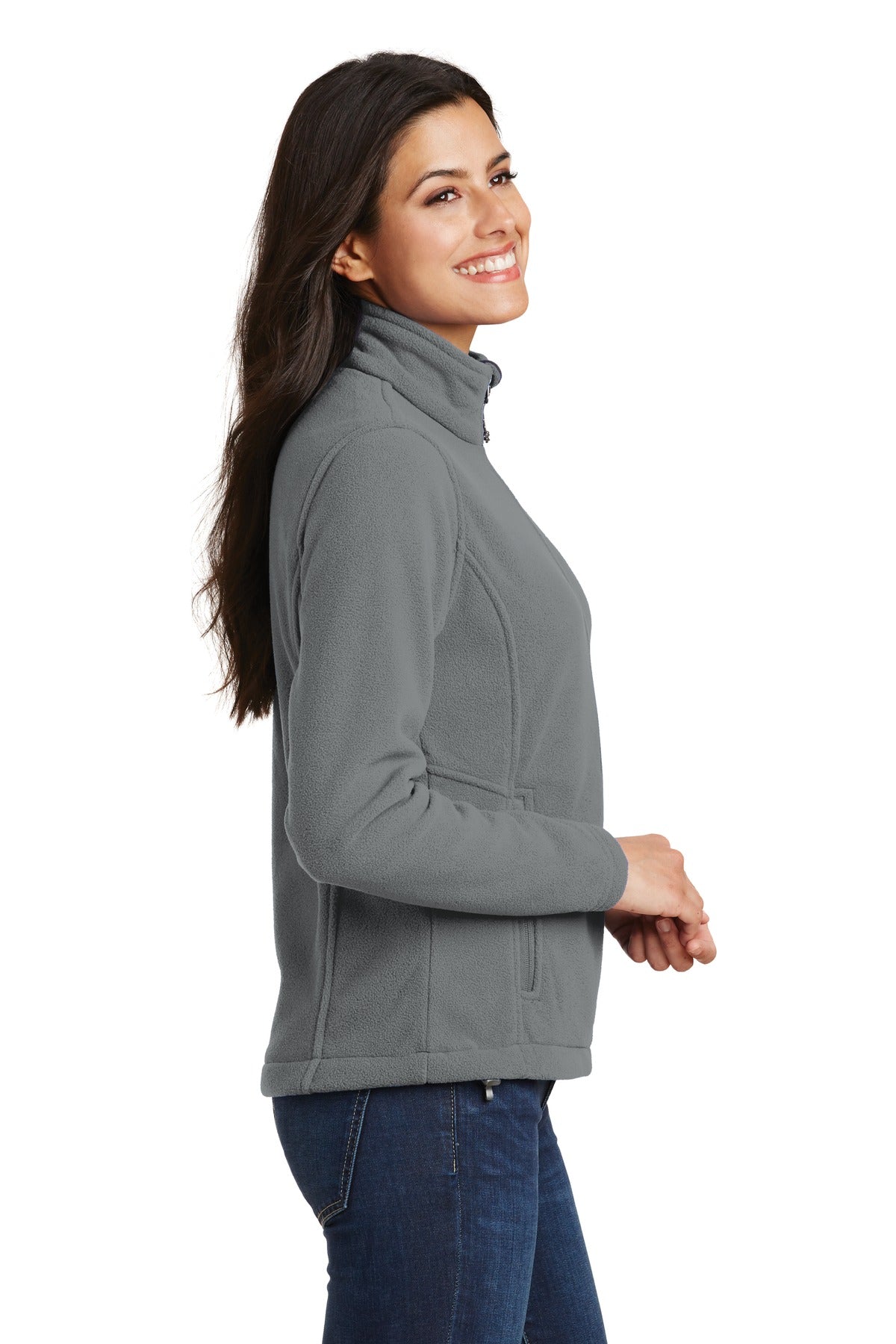 Deep Smoke Port Authority Women's Value Fleece Jacket. L217 plain