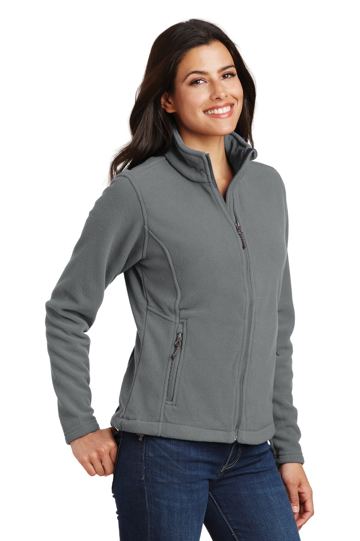 Deep Smoke Port Authority Women's Value Fleece Jacket. L217 plain