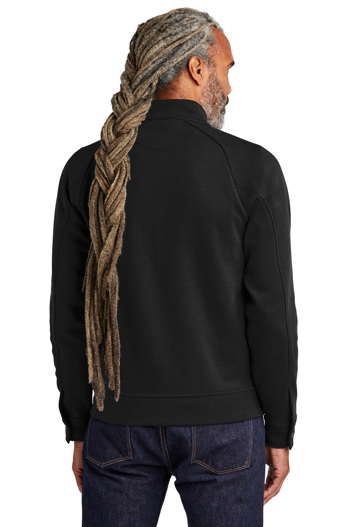 DeepBlack Brooks Brothers Double-Knit Full-Zip BB18210 plain
