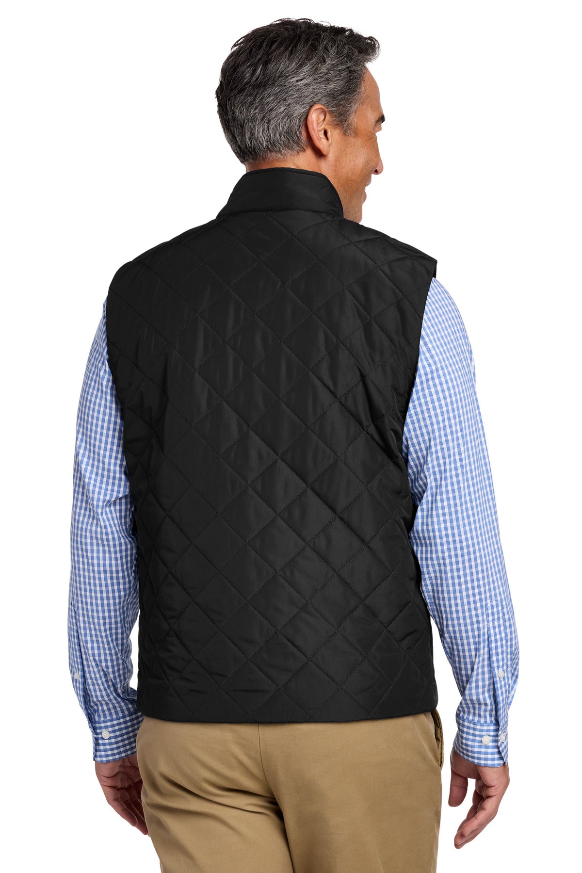 DeepBlack Brooks Brothers Quilted Vest BB18602 plain