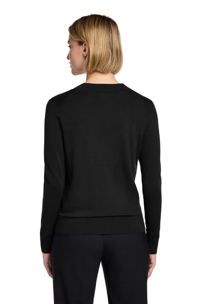 DeepBlack Brooks Brothers Women's Cotton Stretch V-Neck Sweater BB18401 plain