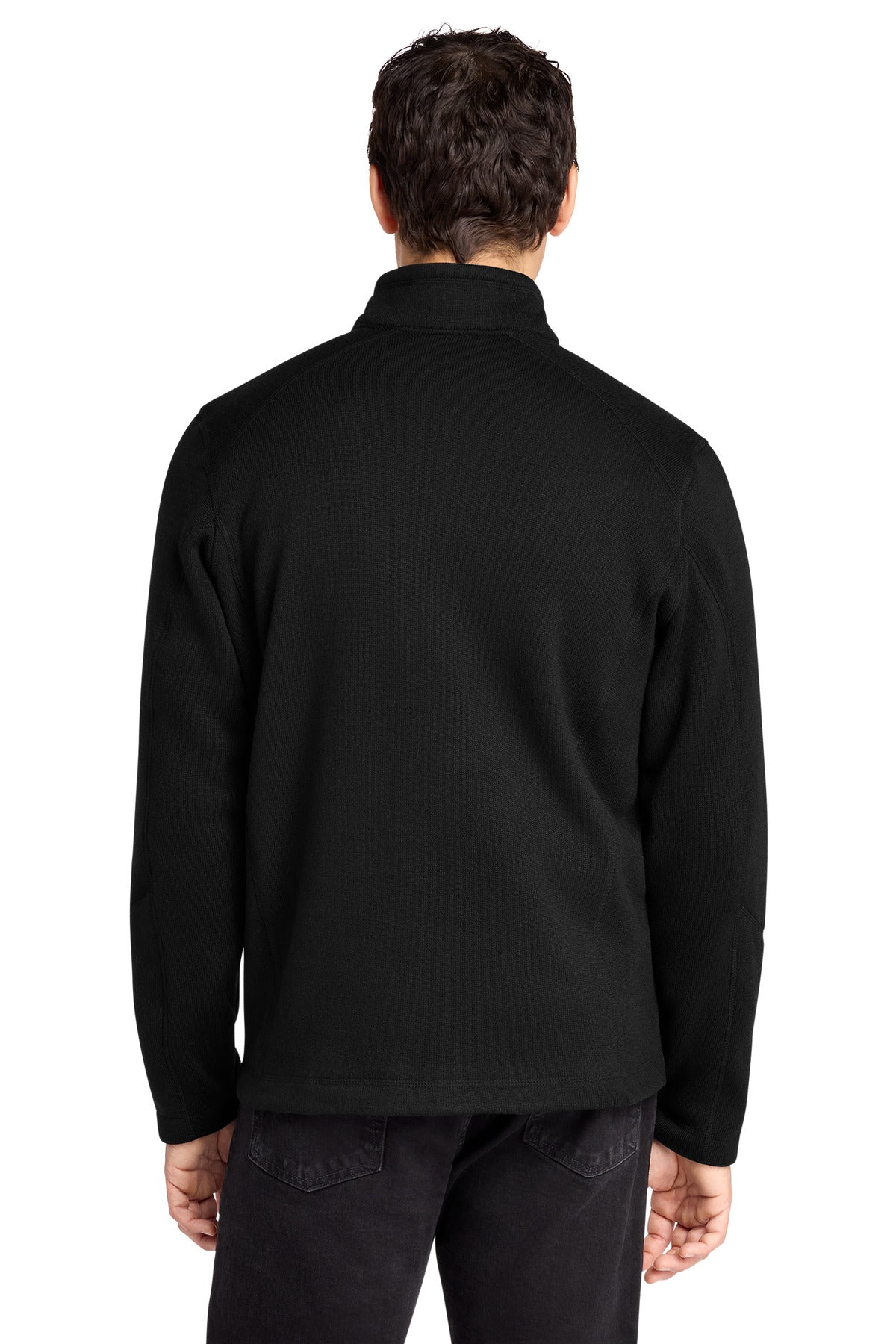 DeepBlack Port Authority Arc Sweater Fleece Jacket F428 plain
