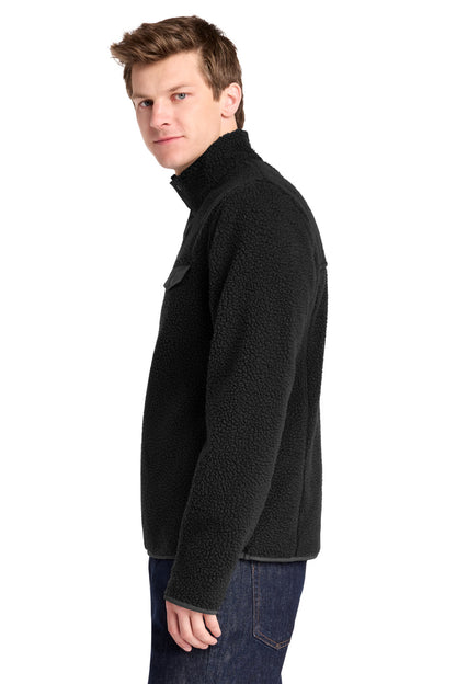 DeepBlack Port Authority Camp Fleece Snap Pullover F140 plain
