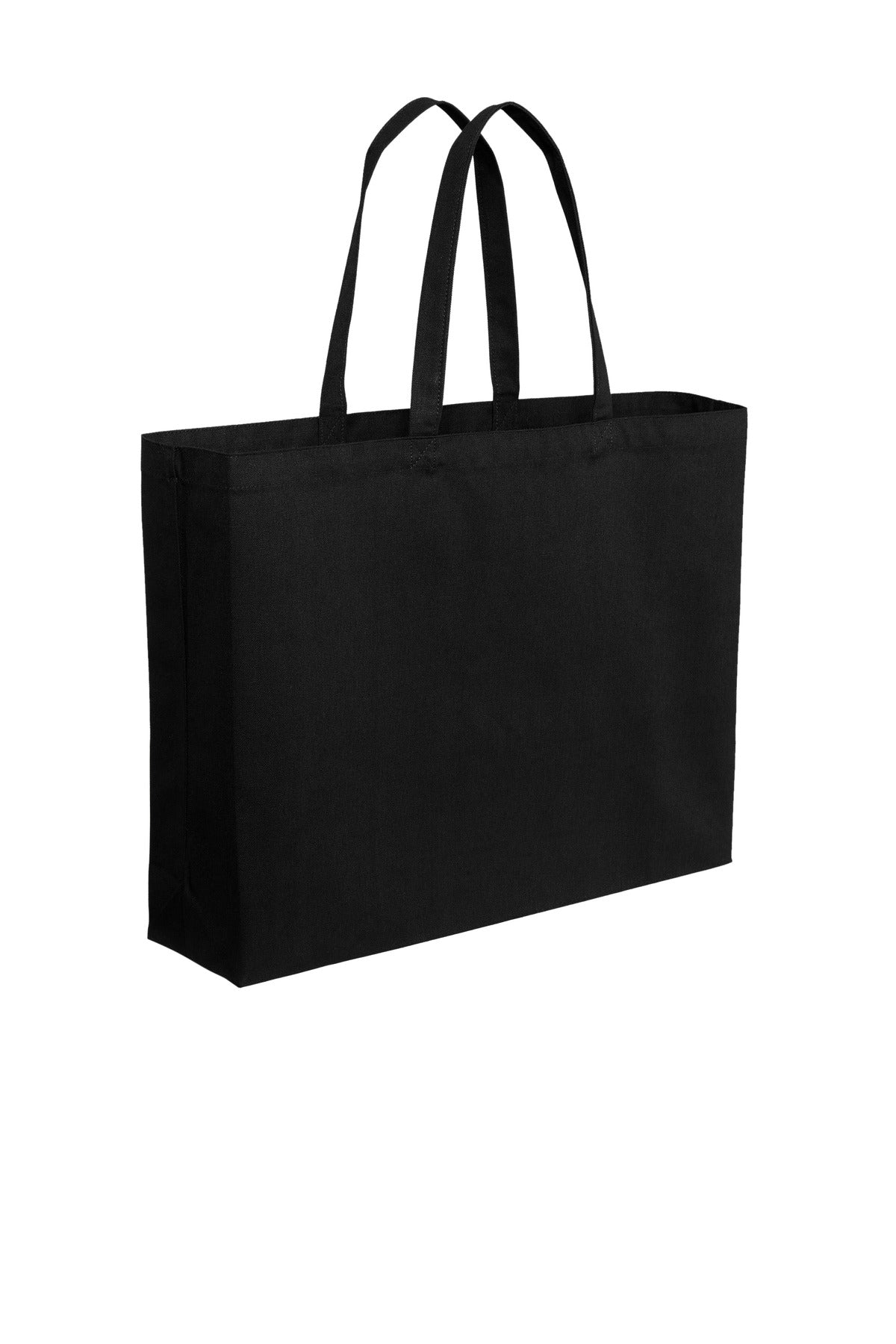 DeepBlack Port Authority Cotton Canvas Jumbo Tote BG427 plain