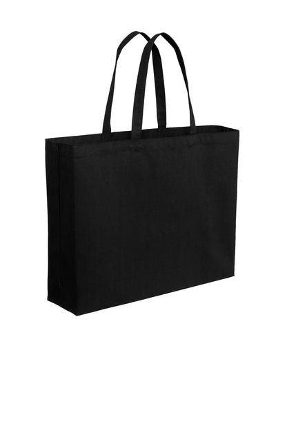 DeepBlack Port Authority Cotton Canvas Jumbo Tote BG427 plain