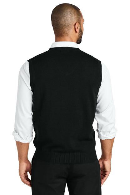 DeepBlack Port Authority Easy Care Sweater Vest SW2860 plain