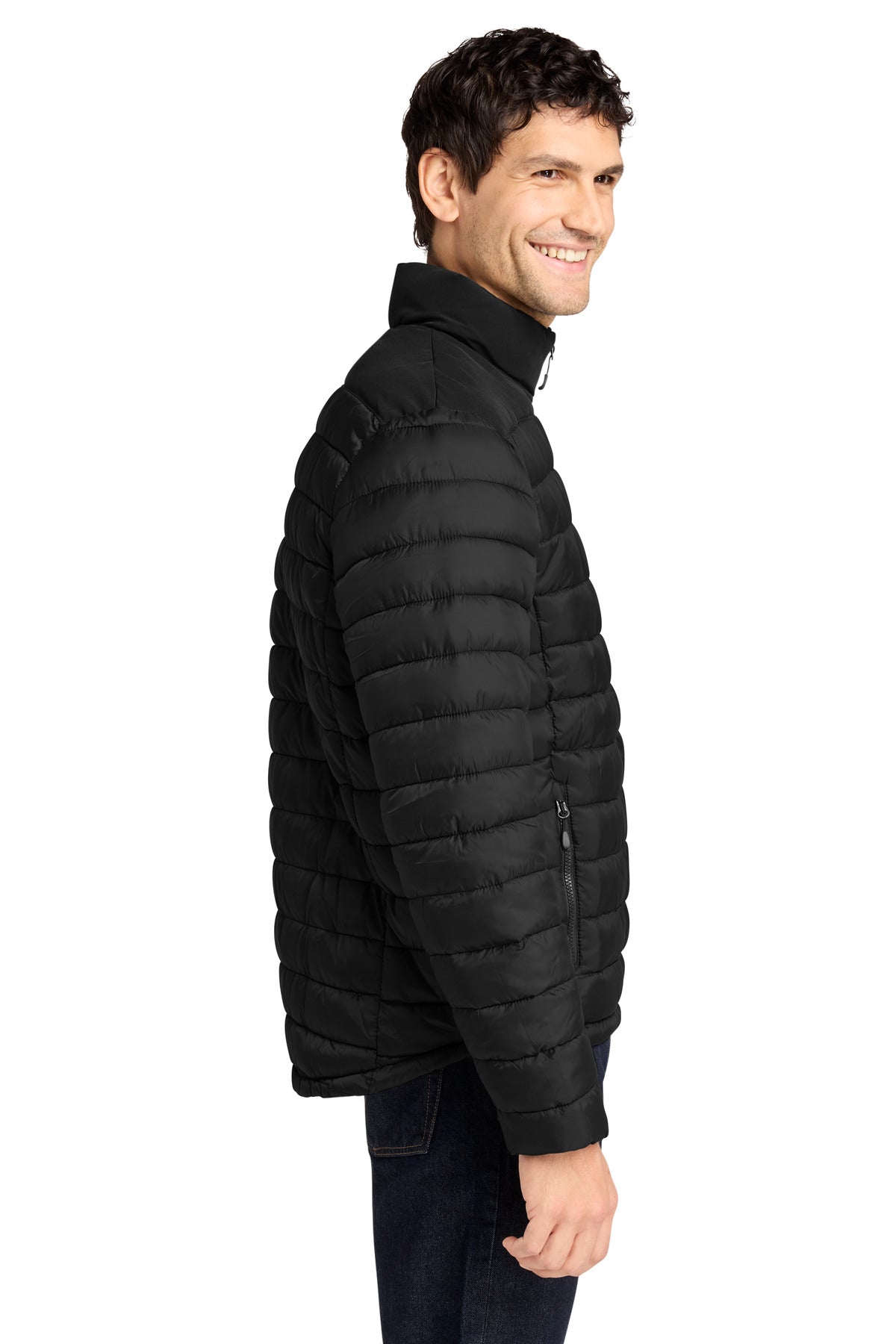 DeepBlack Port Authority Horizon Puffy Jacket J364 plain