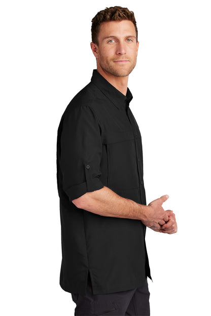 DeepBlack Port Authority Long Sleeve UV Daybreak Shirt W960 plain