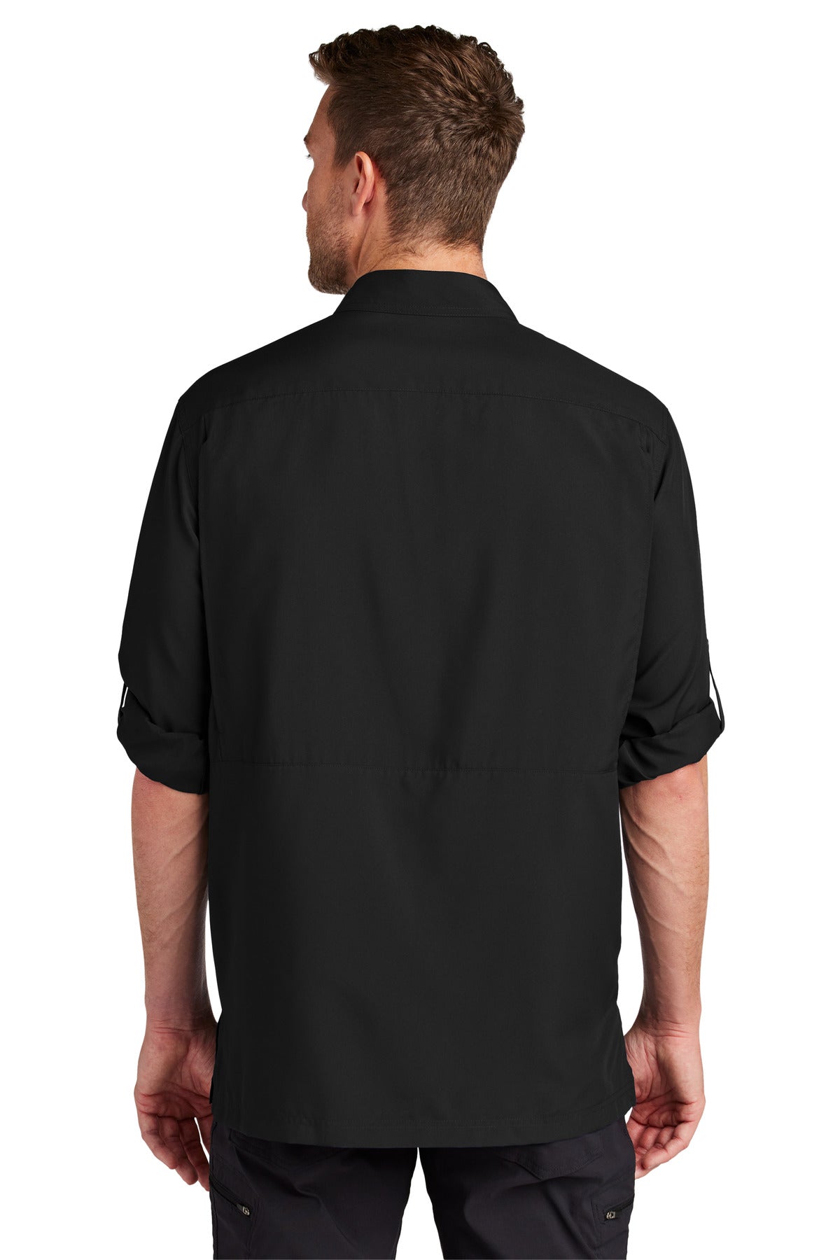 DeepBlack Port Authority Long Sleeve UV Daybreak Shirt W960 plain