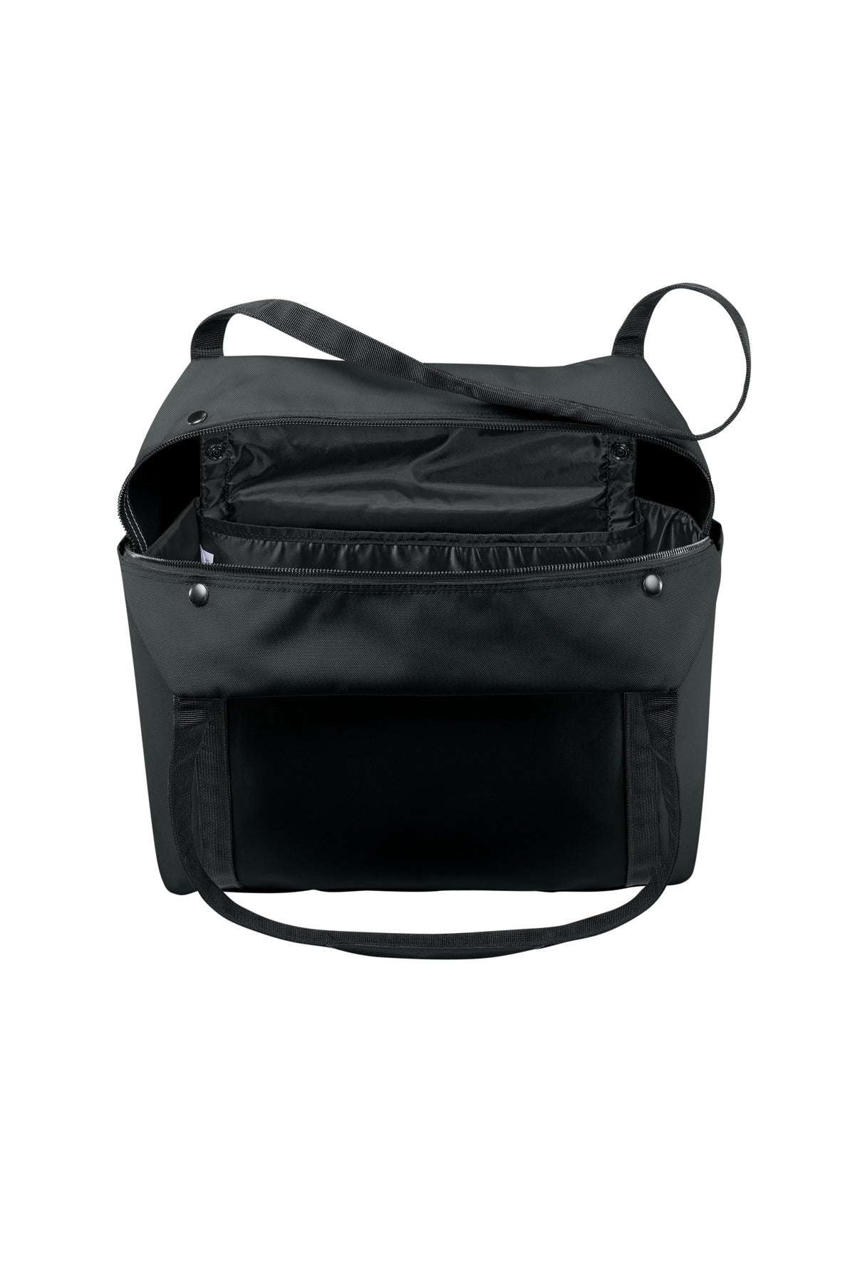 DeepBlack Port Authority Matte Oxford Tote BG472 plain