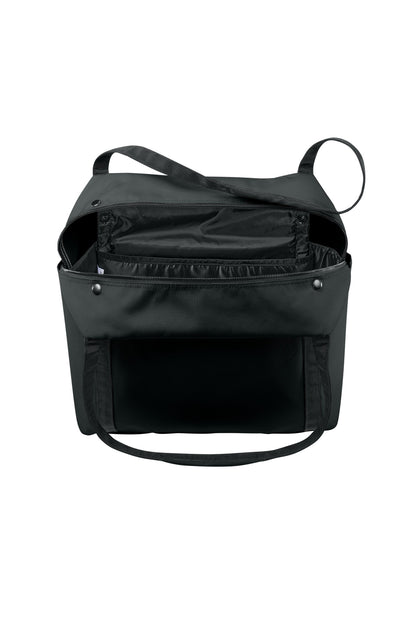 DeepBlack Port Authority Matte Oxford Tote BG472 plain