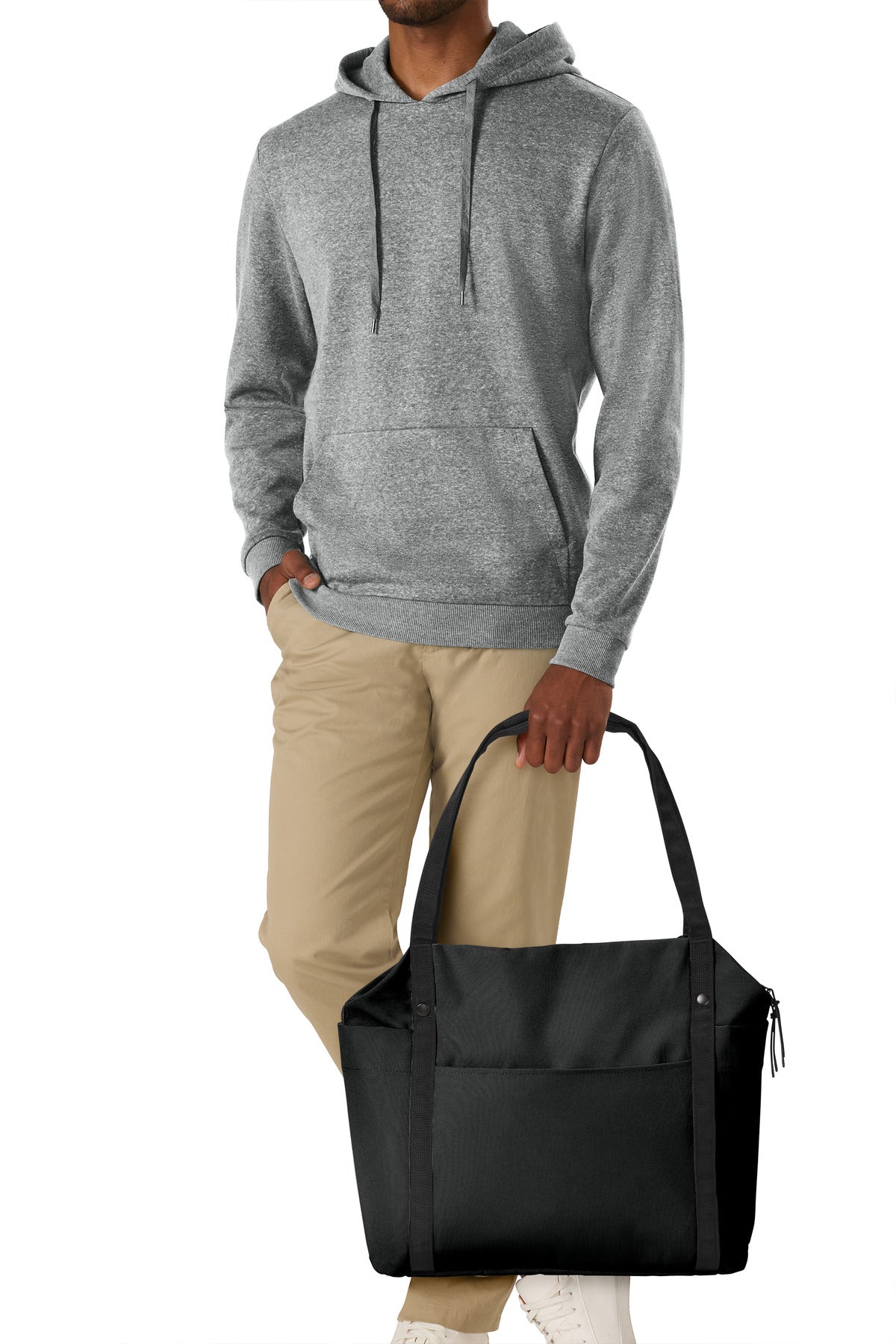 DeepBlack Port Authority Matte Oxford Tote BG472