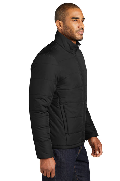 DeepBlack Port Authority Puffer Jacket J852 plain