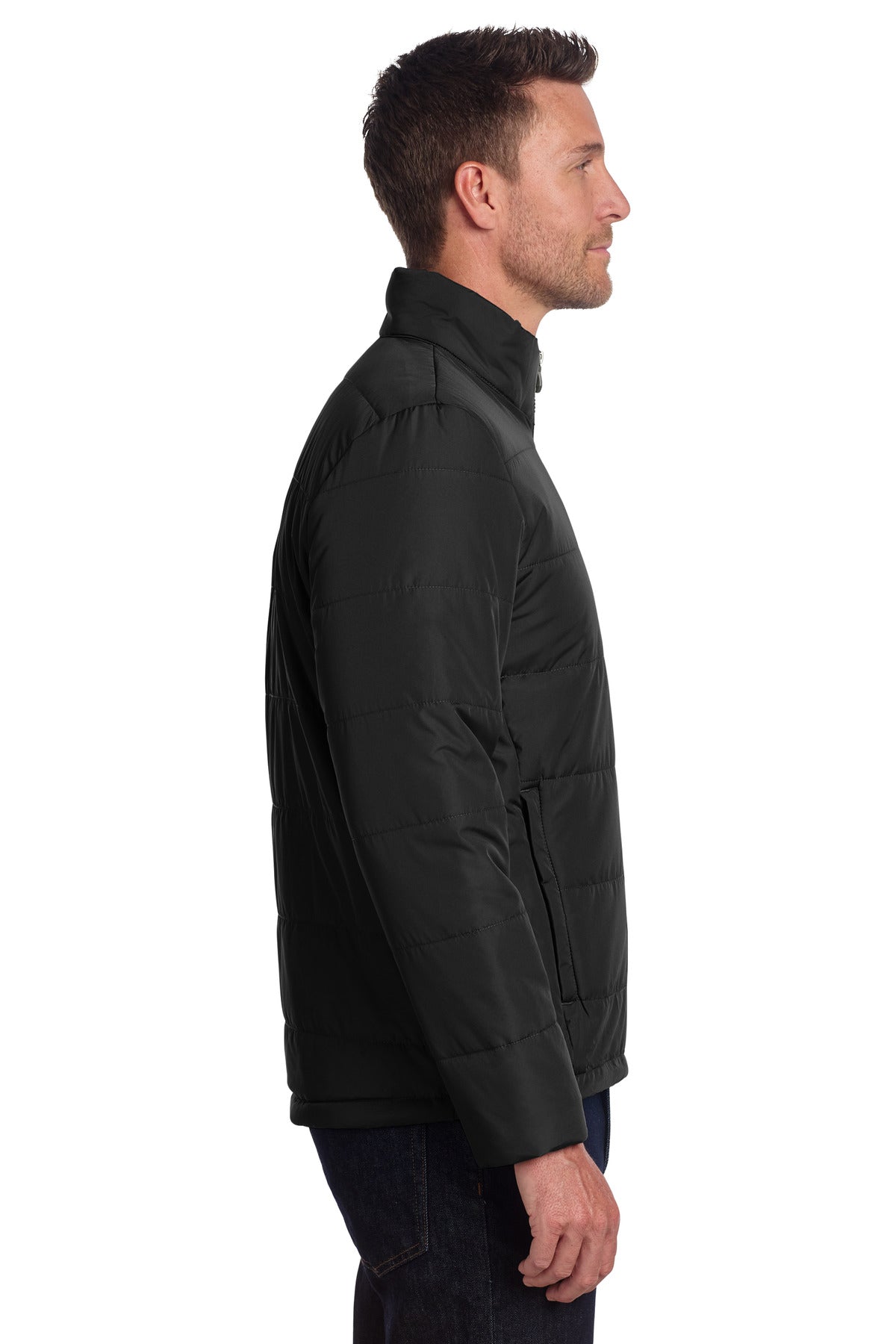 DeepBlack Port Authority Puffer Jacket J852 plain
