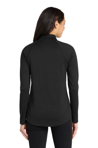 DeepBlack Port Authority Women's C-FREE Cypress 1/4-Zip LK870 plain