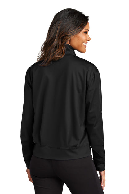 DeepBlack Port Authority Women's C-FREE Double Knit Full-Zip LK881 plain