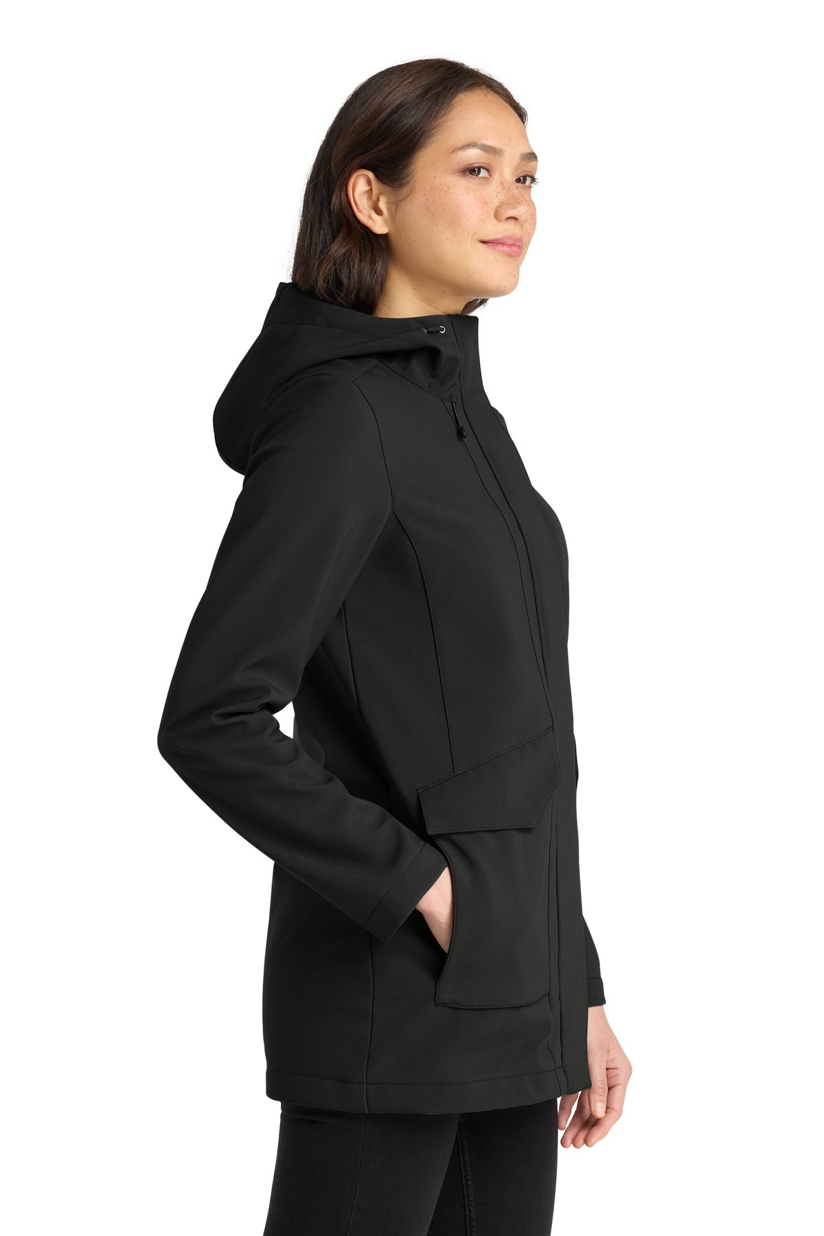 DeepBlack Port Authority Women's Collective Outer Soft Shell Parka L919 plain