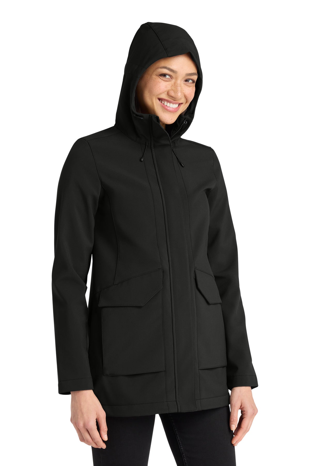 DeepBlack Port Authority Women's Collective Outer Soft Shell Parka L919