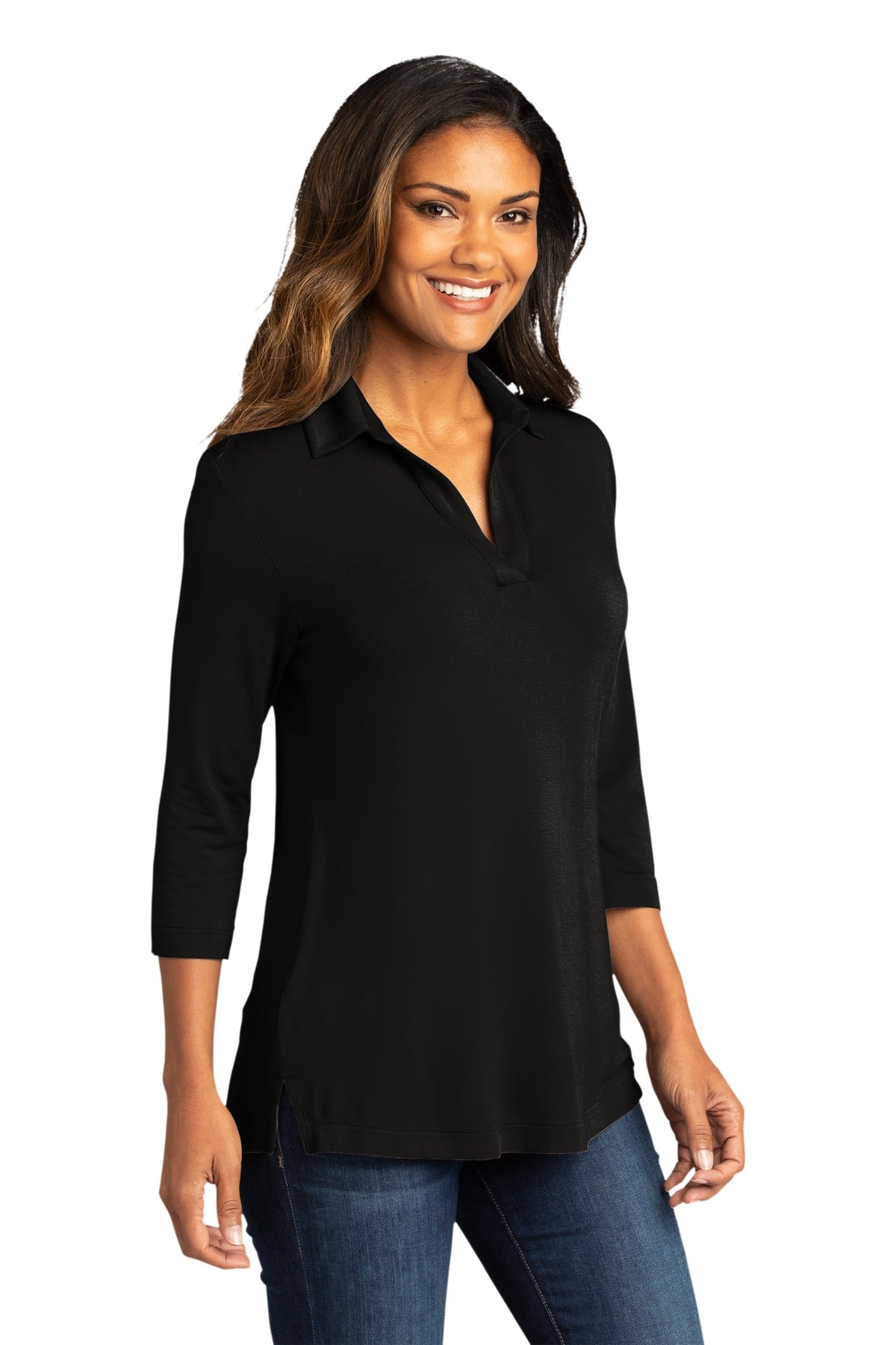 DeepBlack Port Authority Women's Luxe Knit Tunic. LK5601 plain