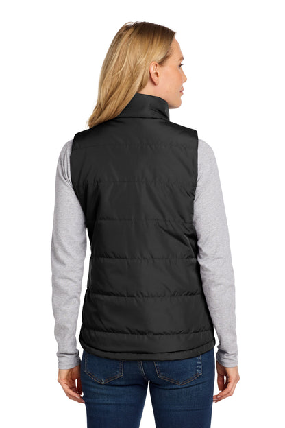 DeepBlack Port Authority Women's Puffer Vest L853 plain
