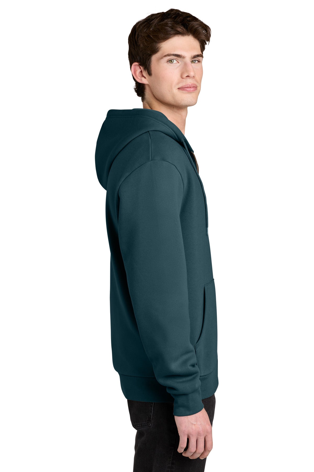 DeepCyan District MelloFleece Full-Zip Hoodie DT6702 plain