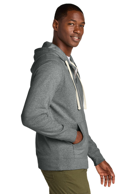 DeepGreyHt District Re-Fleece Full-Zip Hoodie DT8102 plain
