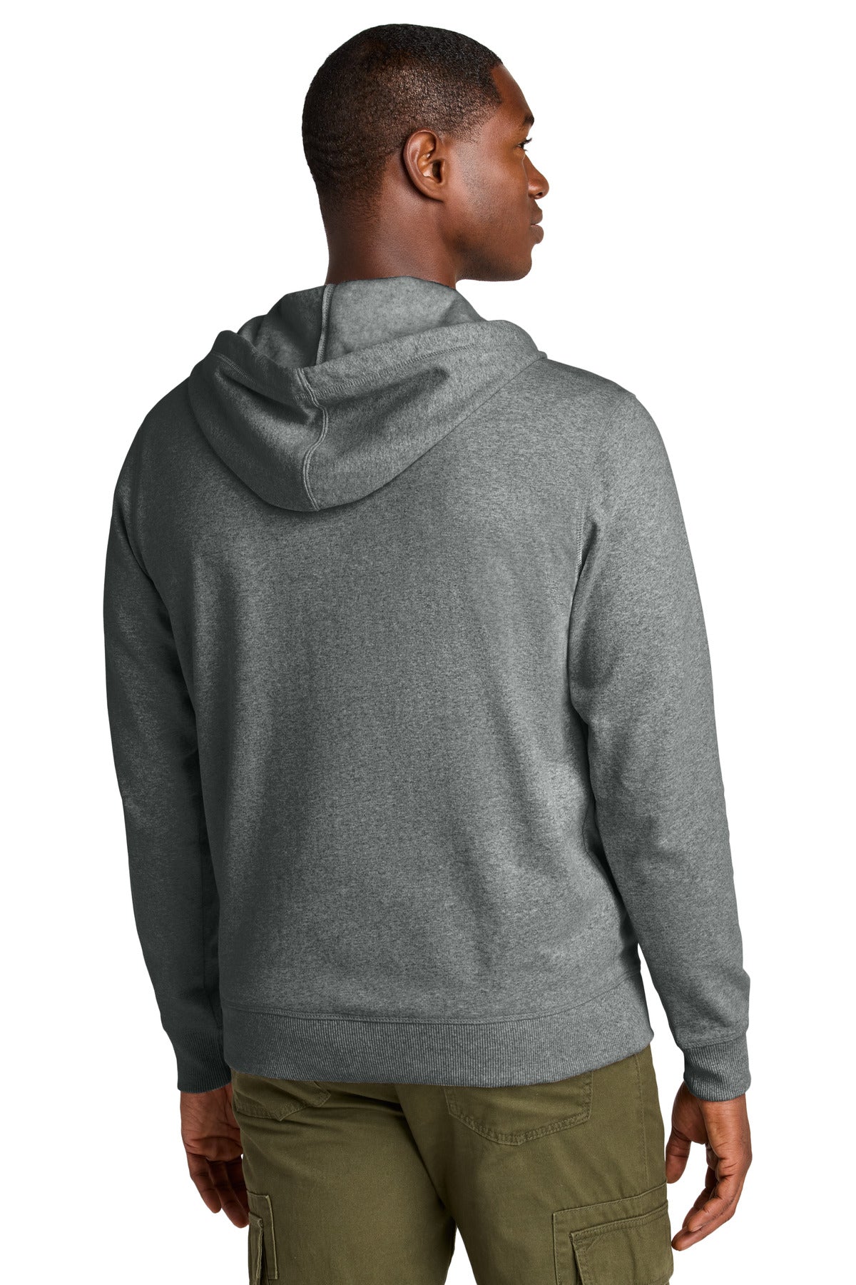 DeepGreyHt District Re-Fleece Full-Zip Hoodie DT8102 plain