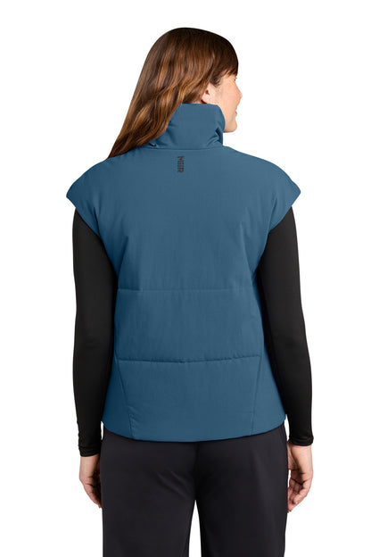DeepLake MiiR Women's Sashiko Stretch Puffy Vest MRAW442 plain