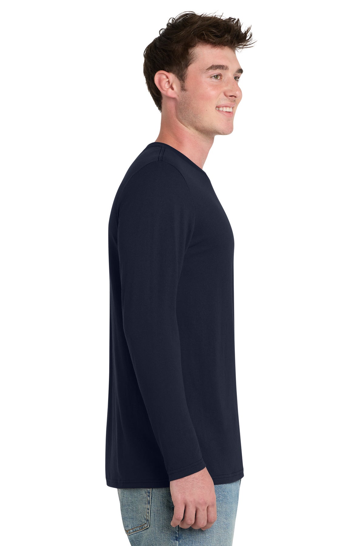 DeepNavy Port & Co Tri-Blend Long Sleeve Tee. PC330LS plain