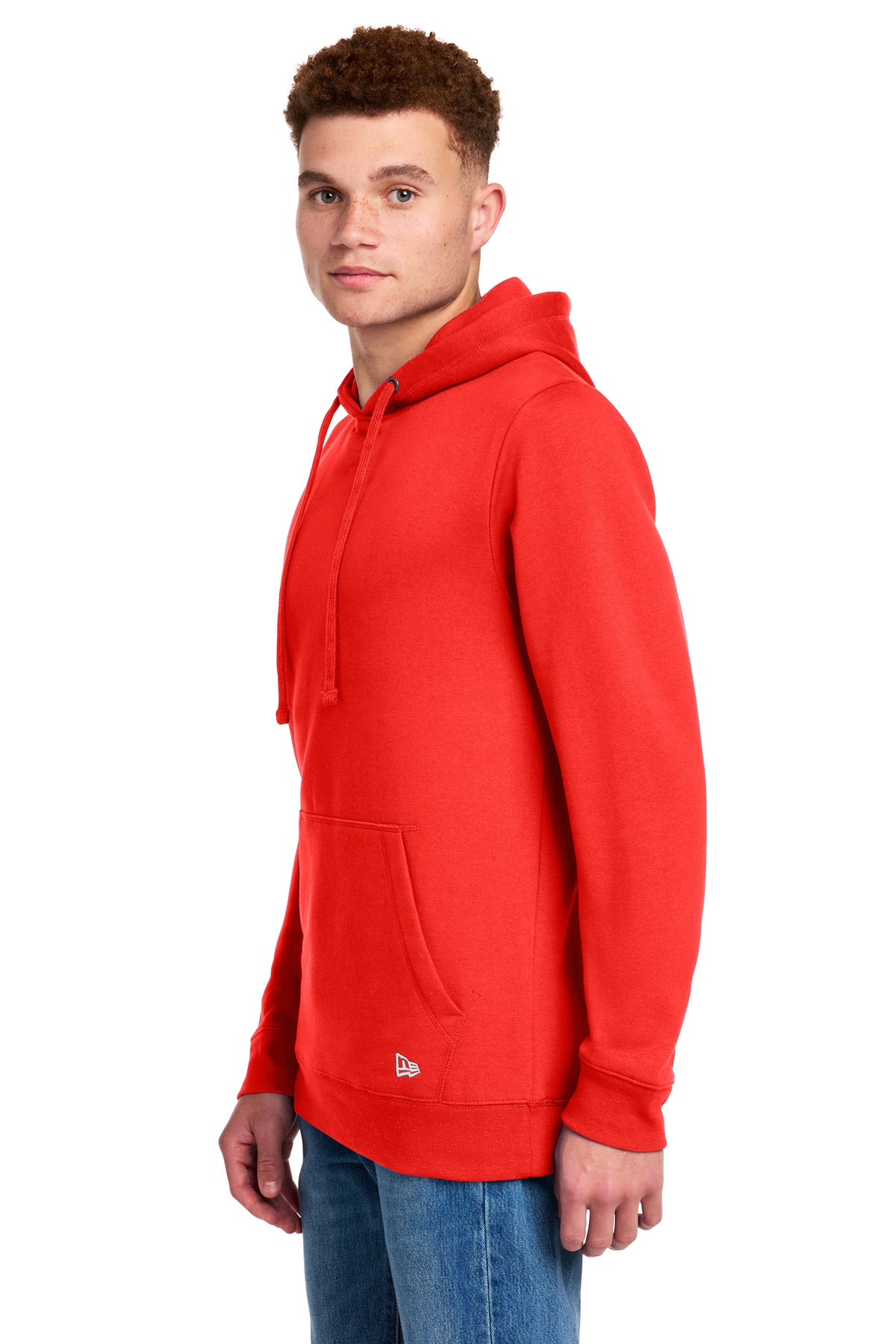 DeepOrange New Era Comeback Fleece Pullover Hoodie NEA550 plain