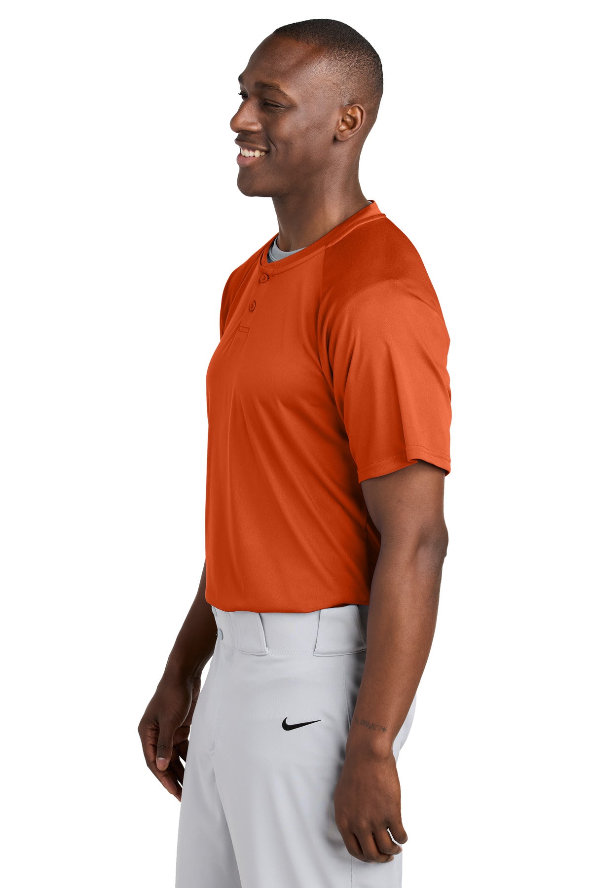 DeepOrange Sport-Tek PosiCharge Competitor 2-Button Henley ST359 plain