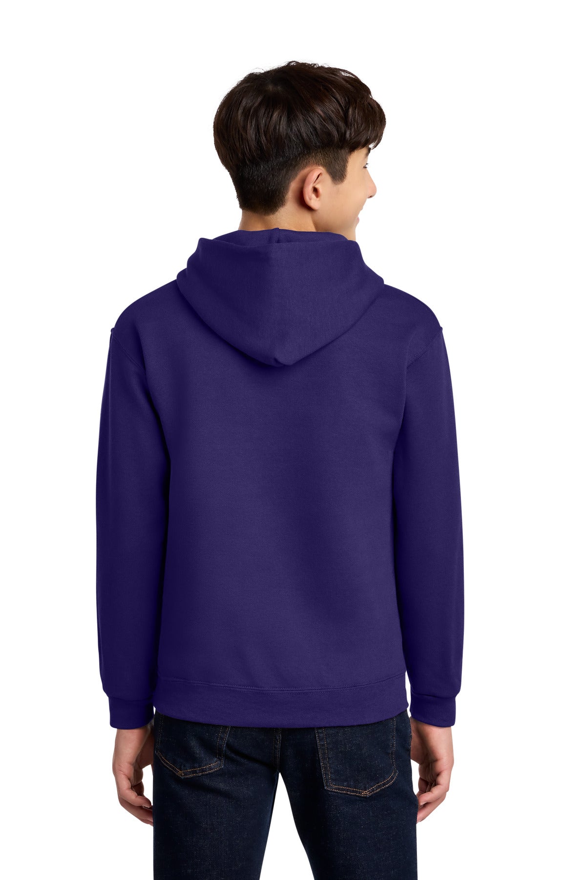 DeepPurple Jerzees - Youth NuBlend Pullover Hooded Sweatshirt. 996Y plain