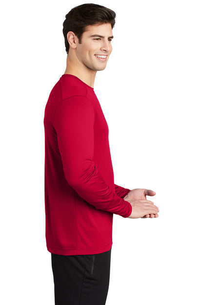 DeepRed Sport-Tek Posi-UV Pro Long Sleeve Tee. ST420LS plain