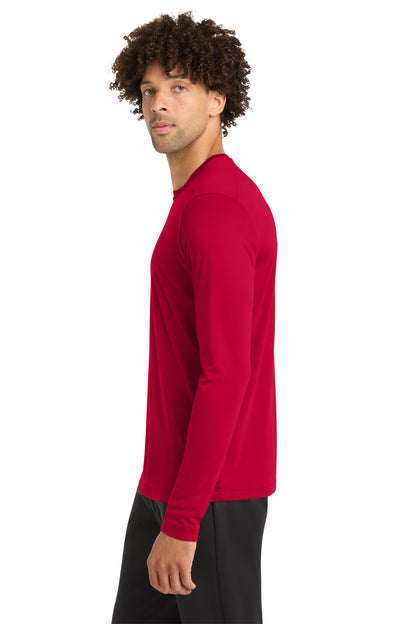 DeepRed Sport-Tek Posi-UV Pro Long Sleeve Tee. ST420LS plain