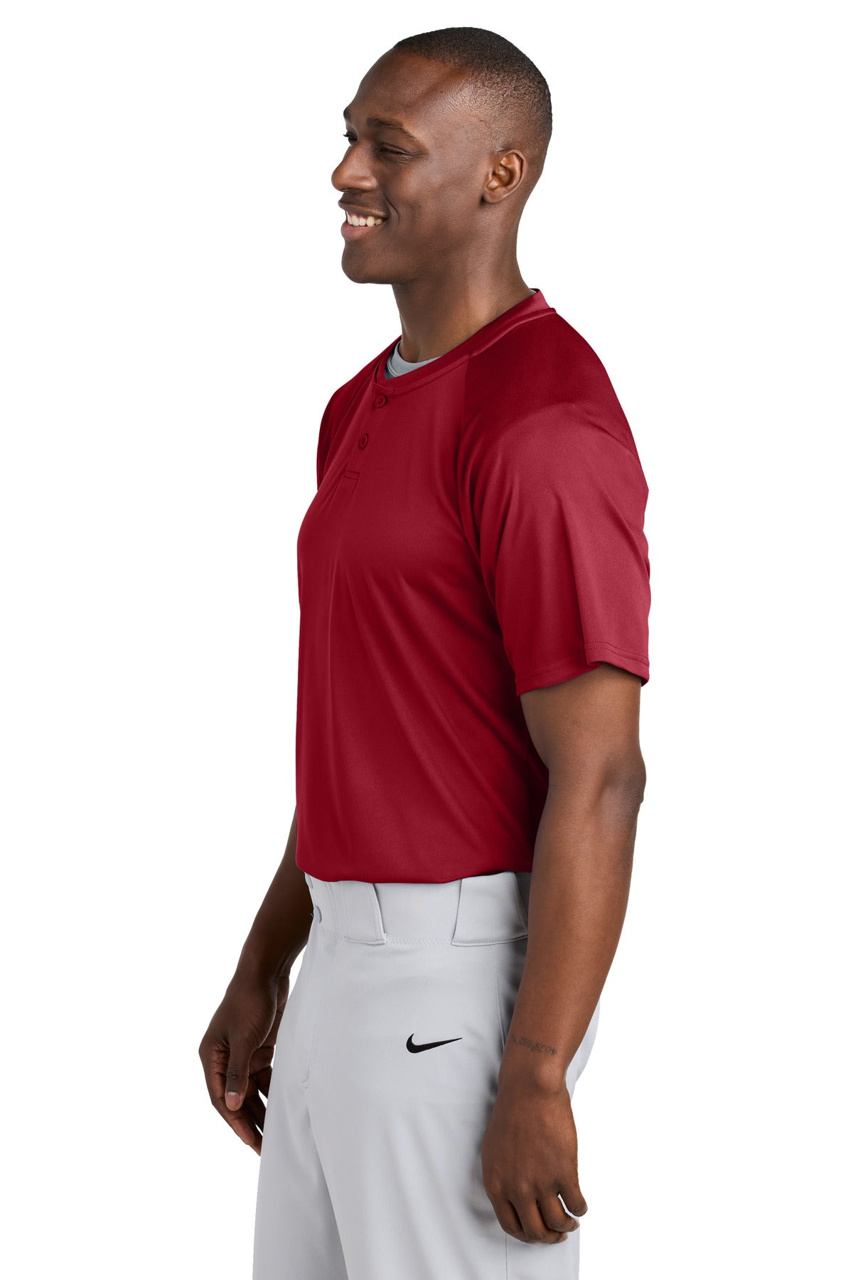 DeepRed Sport-Tek PosiCharge Competitor 2-Button Henley ST359 plain