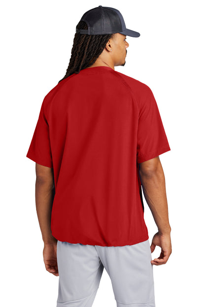 DeepRed Sport-Tek Repeat 1/2-Zip Short Sleeve Jacket JST489 plain